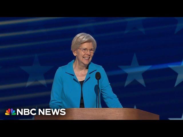 Sen. Elizabeth Warren says Harris 'can't be bought or bossed around' in DNC speech