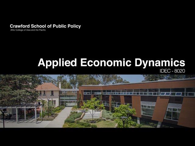 Applied Economic Dynamics - IDEC8020