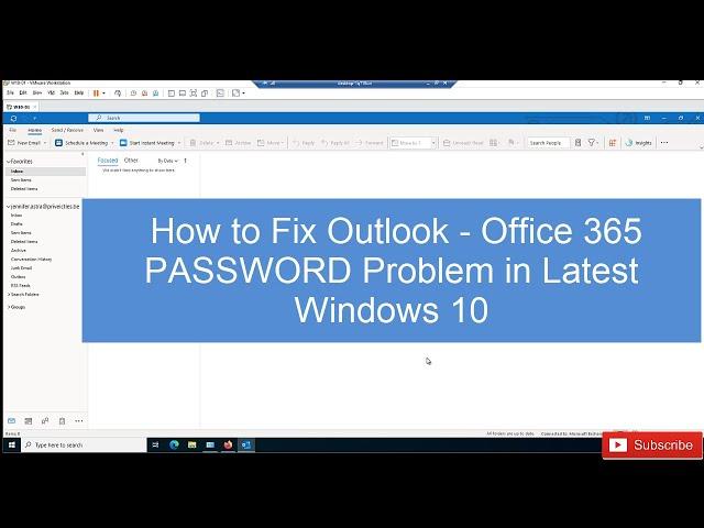 How to Fix Outlook - Microsoft 365 PASSWORD Problem in Latest Windows 10 | Solve Outlook pwd problem