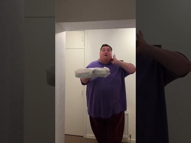 FAT GUY GETS SCARED  #shorts