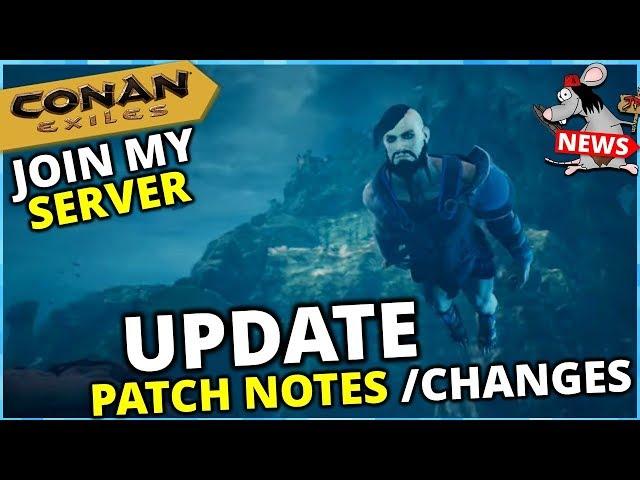 CONAN EXILES PS4/XBOX/PC UPDATE NEW DUNGEONS - TAMES - LOOT - PATCH NOTES