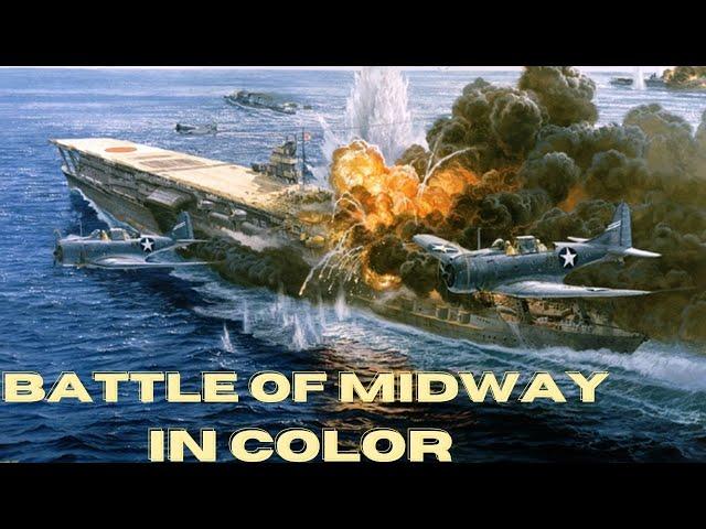 The Battle of Midway in Colour. The most decisive carrier battle of the Pacific campaign.