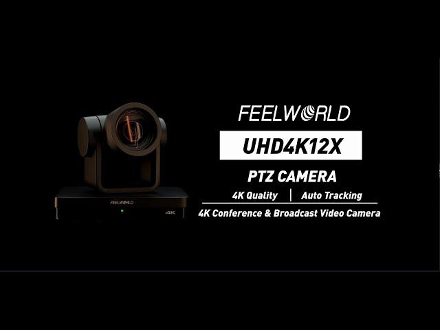 FEELWORLD UHD4K12X  4K PTZ Camera USB POE 12X Optical Zoom, Auto Tracking Focusfor Live Stream