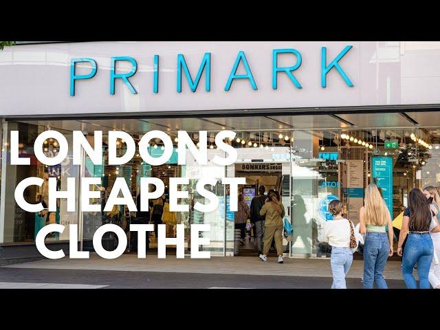 Primark Fashion retail store London shopping 2024 4k Oxford Street cheap clothes shop England UK