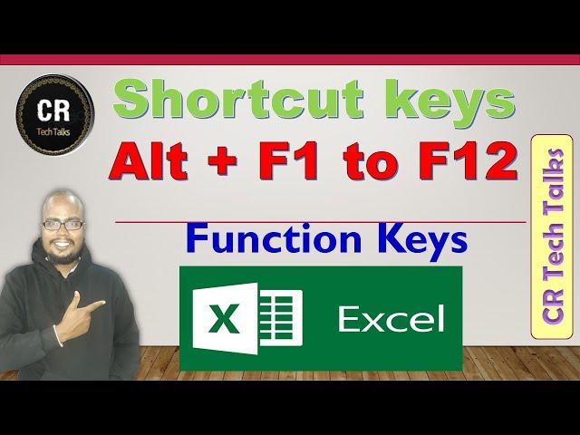 shortcut keys | Alt + f1 to f12 | MS Excel | CR Tech Talks | in telugu