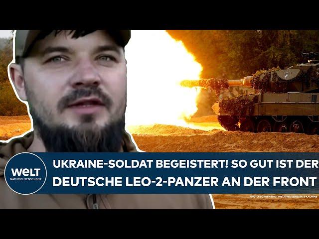 PUTINS KRIEG: Dieser Ukraine-Soldat jubelt! So gut ist der deutsche Leopard-2-Panzer an der Front!