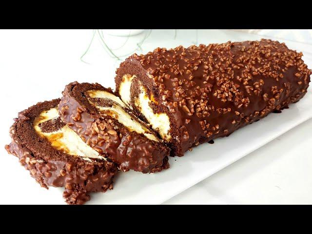 Torta Rotolo Snickers/ Rețeta Rulada Snickers /Snickers Roll Cake Recipe/Roulé Snickers Ricette