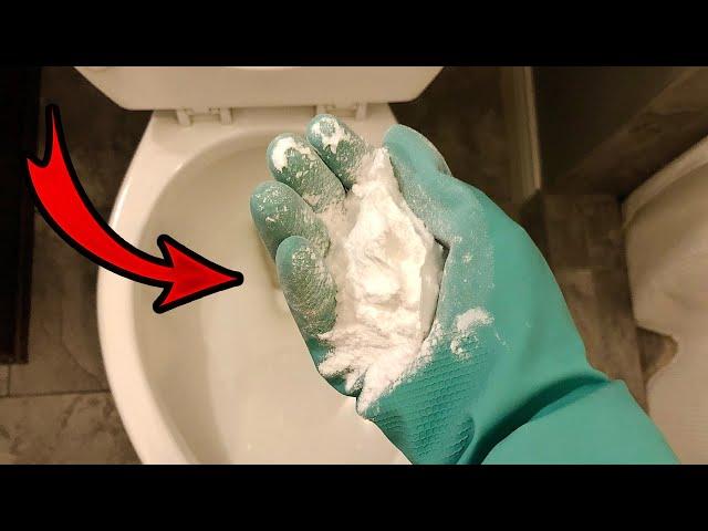 How To Remove Hard Water Stains From Toilet Bowl!  (GENIUS Cleaning Motivation)