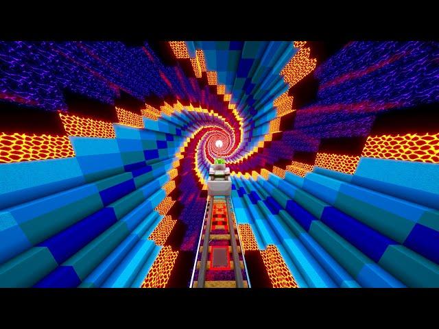 Minecraft: OPTICAL ILLUSIONS Roller Coaster! #7