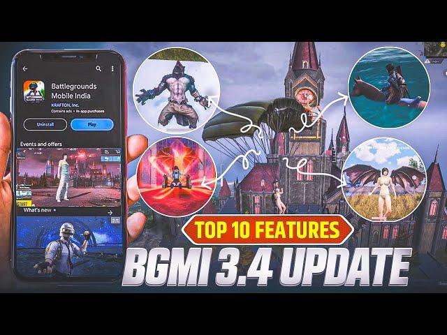 BGMI 3.4 UPDATE - TOP 10 FEATURES, NEW MODE & MORE | PUBG 3.4 UPDATE GAMEPLAY