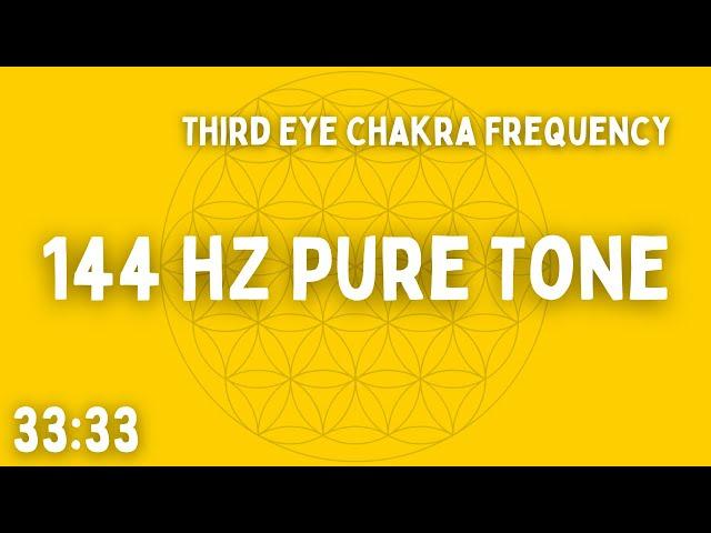  144 HZ PURE TONE  THIRD EYE CHAKRA  33:33  BEN SHAMAN