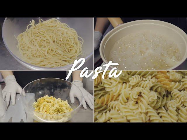 From boiling pasta to serving! (feat. pusilli noodles, spaghetti noodles)