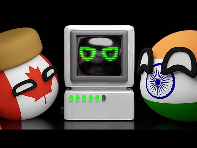 COUNTRIES MEET A.I. | Countryballs Animation