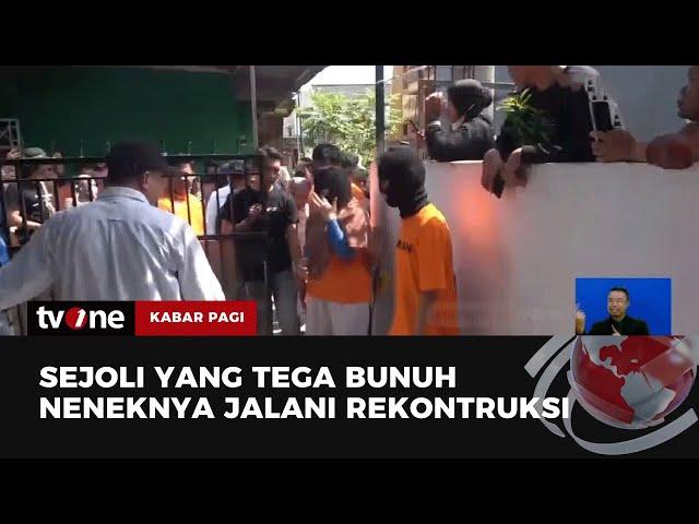 Rekonstruksi Kasus Sejoli Bunuh Nenek di Makassar Ricuh | Kabar Pagi tvOne