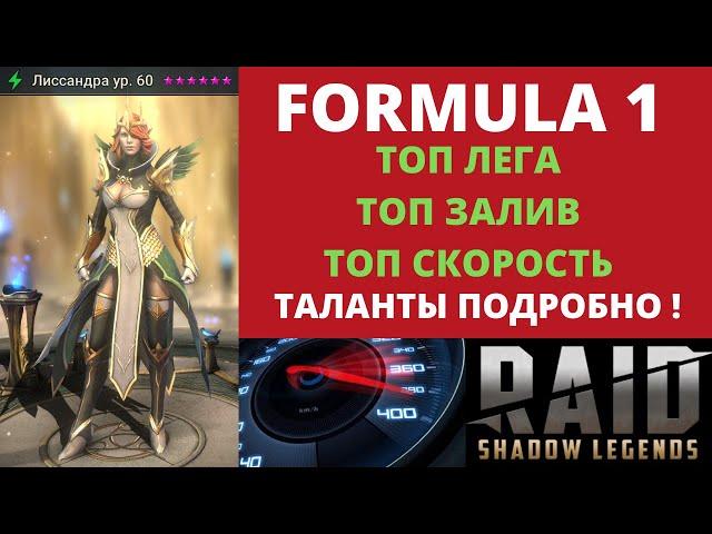 ЛИССАНДРА ! Формула 1 в RAID Shadow Legends ! Обзор - гайд + ТАЛАНТЫ ПОДРОБНО ! Рейд