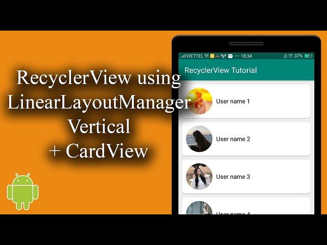 Recyclerview using LinearLayoutManager Vertical + Cardview - [Android Lists - #02]