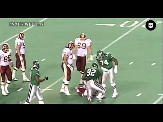 1991 Eagles Highlight- Washington Jeff Kemp Gets into It with LB Seth Joyner and Mike Golic!