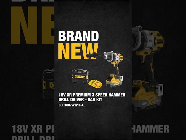 NEW from DEWALT® | 18V XR 3-Speed Hammer Drill Driver 8AH Kit (DCD1007WW1T-XE)