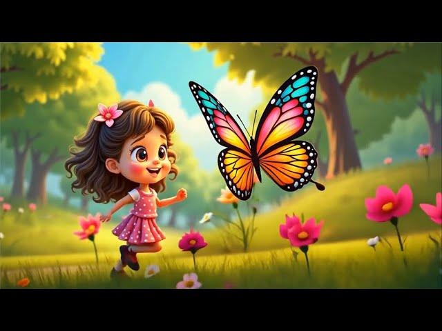  Colorful Butterfly | Fun Poem for Kids | Cute & Bright Animation  @Kiddo_World_TV