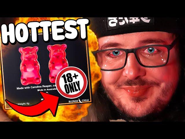 TRYING THE HOTTEST GUMMY BEAR IN THE WORLD