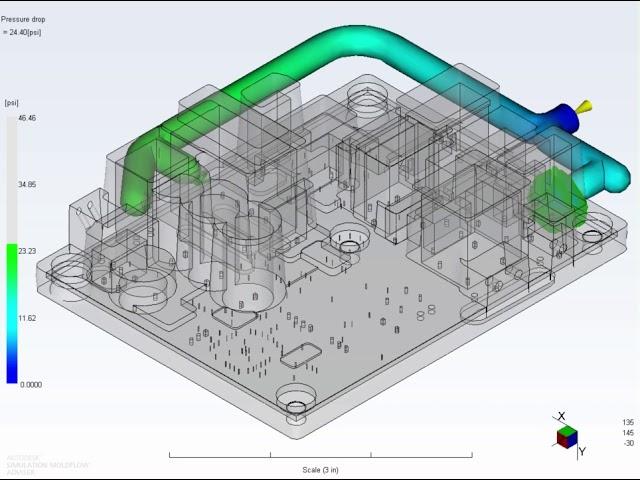 Moldflow Analysis: Pressure Drop - MoldMan Systems™