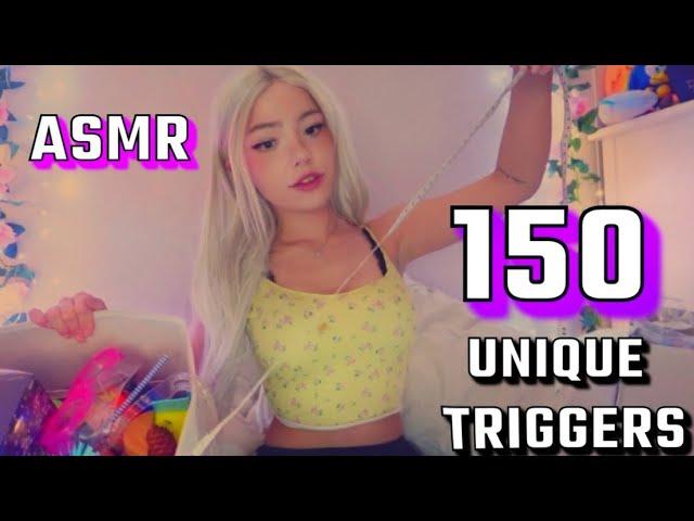 150 UNIQUE ASMR TRIGGERS IN 30 MINUTES   (for 150K subs!!)