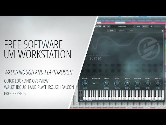 UVI Workstation - Free Software - Quick Look and Overview - Walkthrough and Playthrough Free Presets
