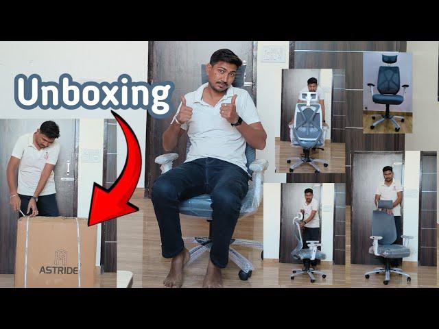 Astride Ergofit Ergonomic Office Chair  Office Chair Unboxing 