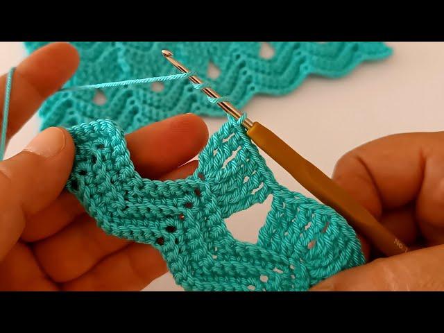 MÜKEMMEL En yeni tığ işi yelek etol şal örgü modeli ️ Crochet stitch