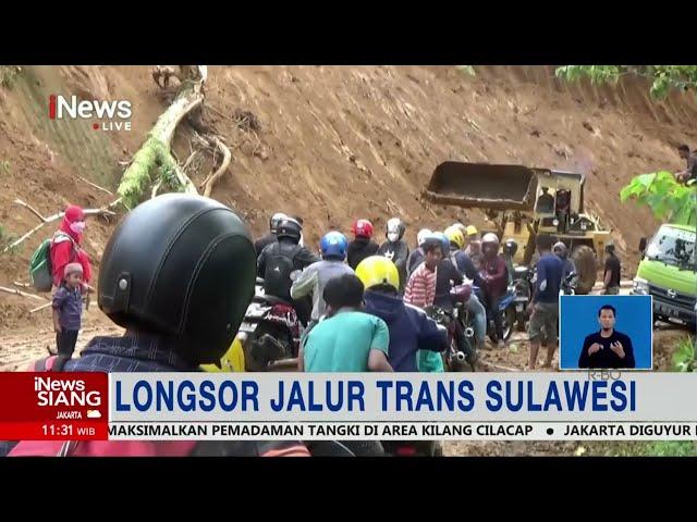 Longsor Tutup Akses Jalan Majene-Mamuju, Sulawesi Barat #iNewsSiang 14/11