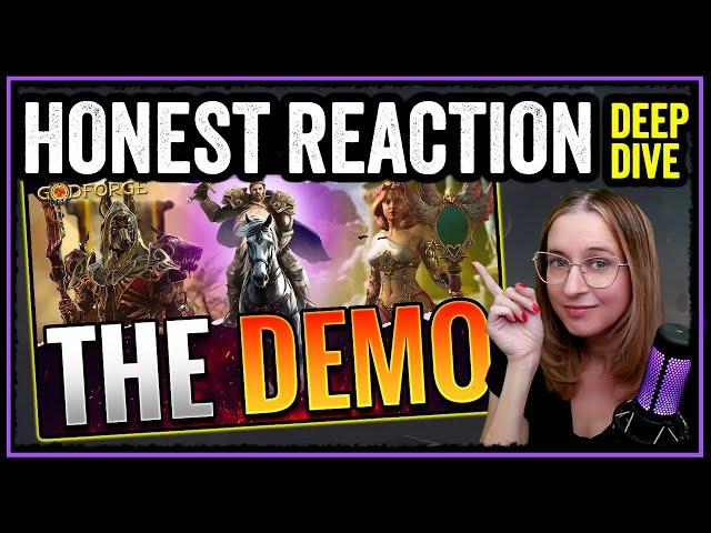 Godforge DEMO Reaction DEEP DIVE  SUZI REACTS  Godforge ~ Fateless Games