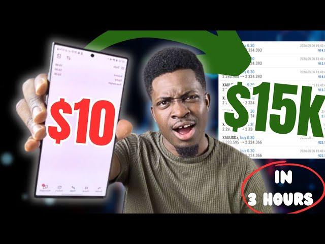 Watch Me Trade $10 to $15 000 In Exactly 3 Hours Using This Strategy For Growing Small Forex Account