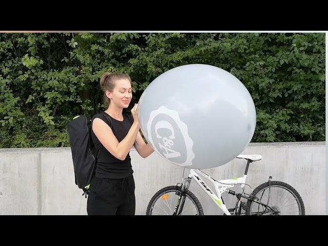 Girls blow to pop huge C&A Balloons in public part 2 (preview clip)!