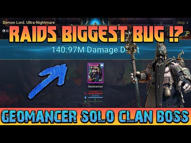 GEOMANCER SOLO 1 KEY UNM IN 20 SECONDS !? | RAIDS BIGGEST BUG ? KEKW | Raid Shadow Legends