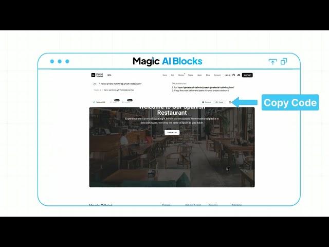 Generate UI Sections in 5 sec with AI - Magic AI Blocks