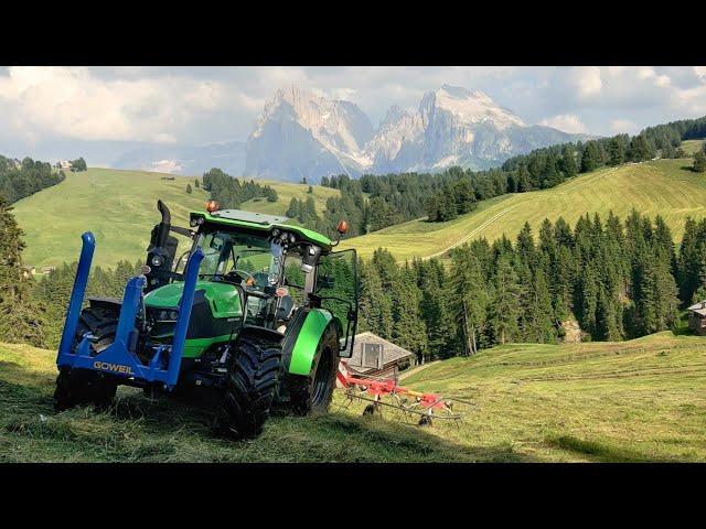 Heuernte im extremen Gelände | Heuernte auf der Seiser Alm |