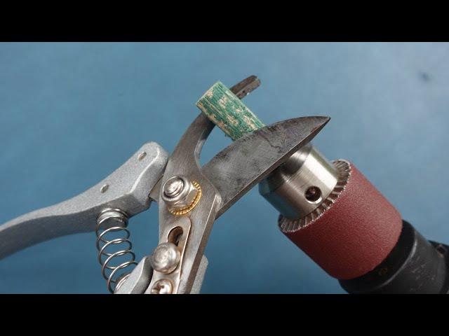 Special way to sharpen pruning shears as sharp as a Razor