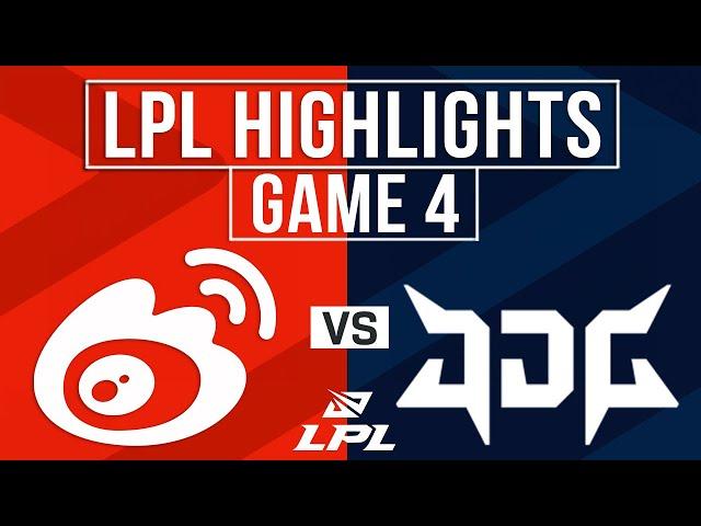 WBG vs JDG Highlights Game 4 | LPL 2025 Split 1 | Weibo Gaming vs JD Gaming