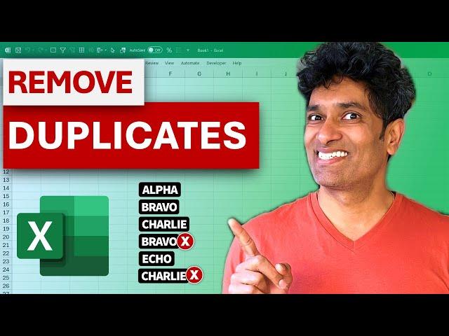 Easily Remove Duplicates with these functions - Excel Data Cleaning 