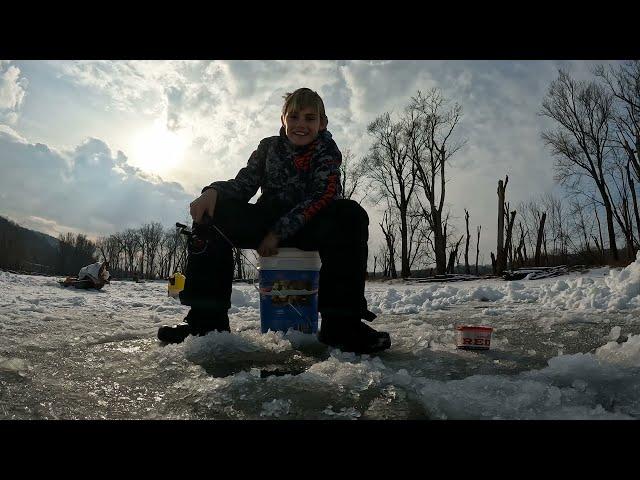 Ice fishing December 2024 SW Wisconsin.