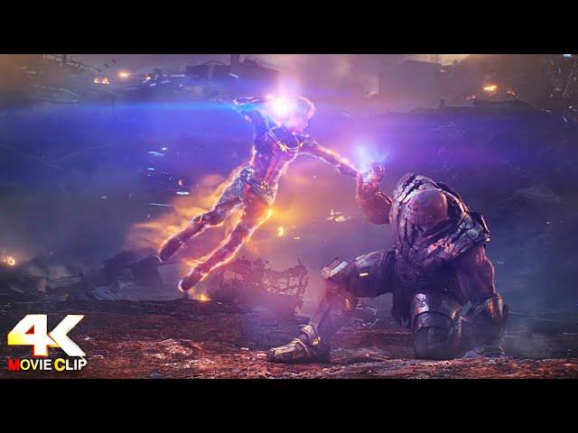 Avengers: Endgame (2019) - Captain Marvel vs Thanos scene [4K 60fps]