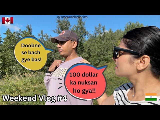 Inflatable Boat ne almost dooba dia | Weekend vlog 4 | Indian couple in Canada | Edmonton, Alberta