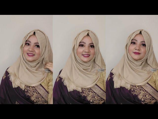 How to Wear Hijab With Gorgeous Saree(2021)||Party Hijab Style ||Tahmina Shova