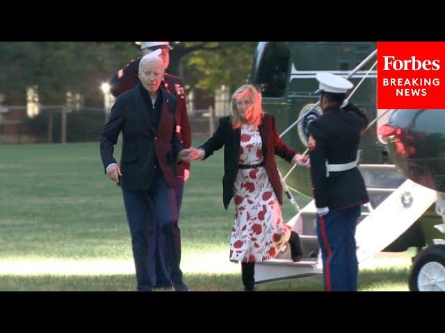 President Biden And First Lady Dr. Jill Biden Return To The White House