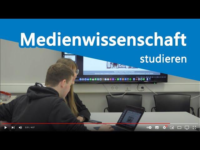 Mein Studium - Medienwissenschaft an der Universität Trier