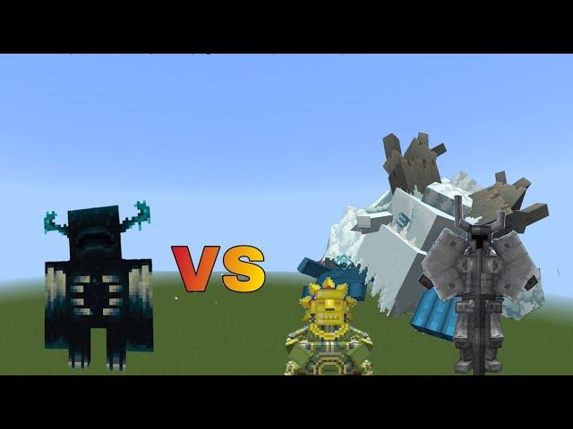 Warden vs Mowzies Mobs Bosses - Minecraft Mob Battle