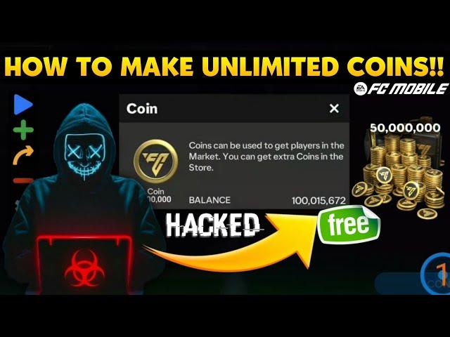 HACKED!! HOW TO MAKE UNLIMITED COINS IN FC MOBILE 24 | UNLIMITED COINS EXCHANGE FC MOBILE!