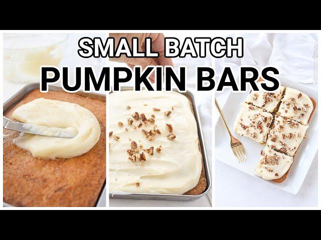 PUMPKIN BARS WITH CREAM CHEESE FROSTING {SMALL BATCH}