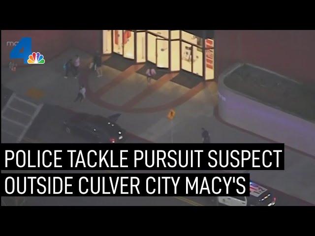 Police Tackle Pursuit Suspect, Two Others in Custody in Culver City | NBCLA