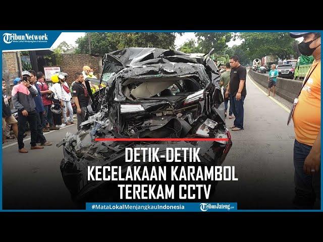 Detik-detik Kecelakaan Karambol di Banyumanik Semarang Terekam CCTV